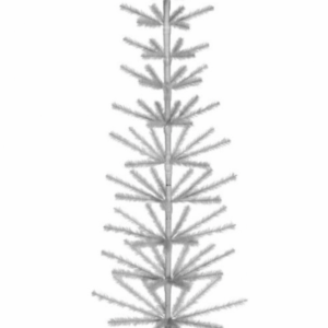 72" white feather bristle tree 80t 29"d